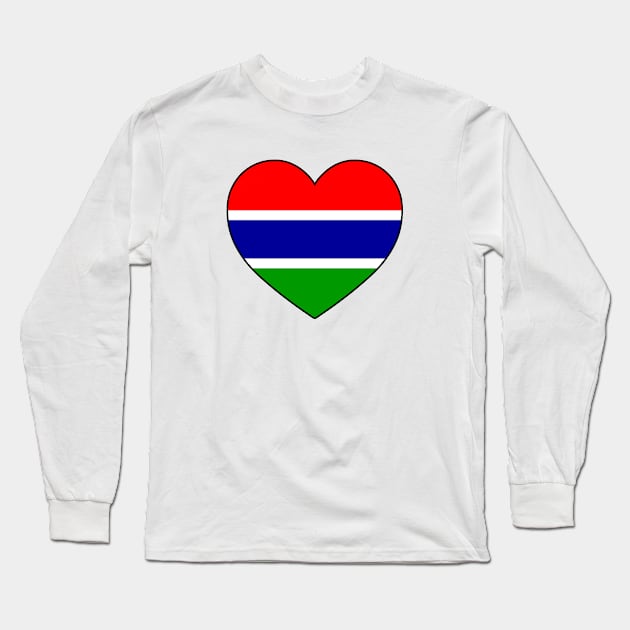 Heart - Gambia _112 Long Sleeve T-Shirt by Tridaak